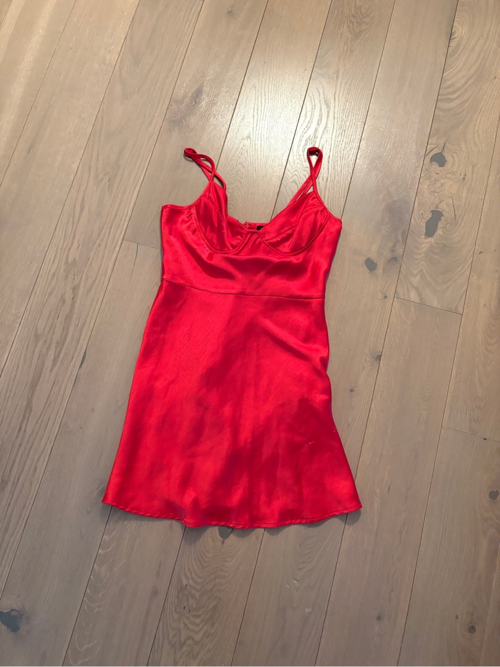 Motel Rocks Red Mini Dress Satin Slip Sweetheart Size Small